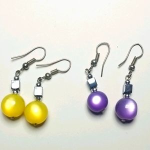 Glass bead earrings